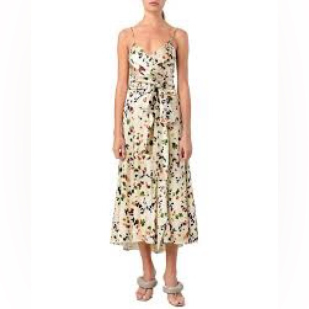 SILVIA TCHERASSI 
Canzone Silk Wrap Midi Dress